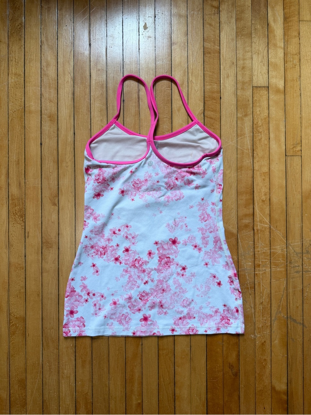 Lululemon Power Y Tank Top Womens Floral Strappy Racerback Yoga Gym Sz. 4